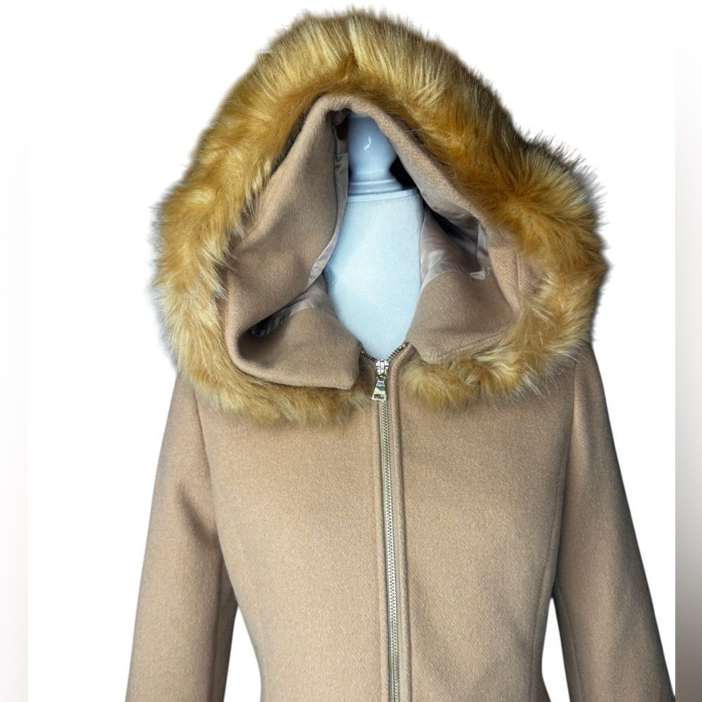 EXPRESS Wool fur lined hooded coat size Small - Picture 6 of 8